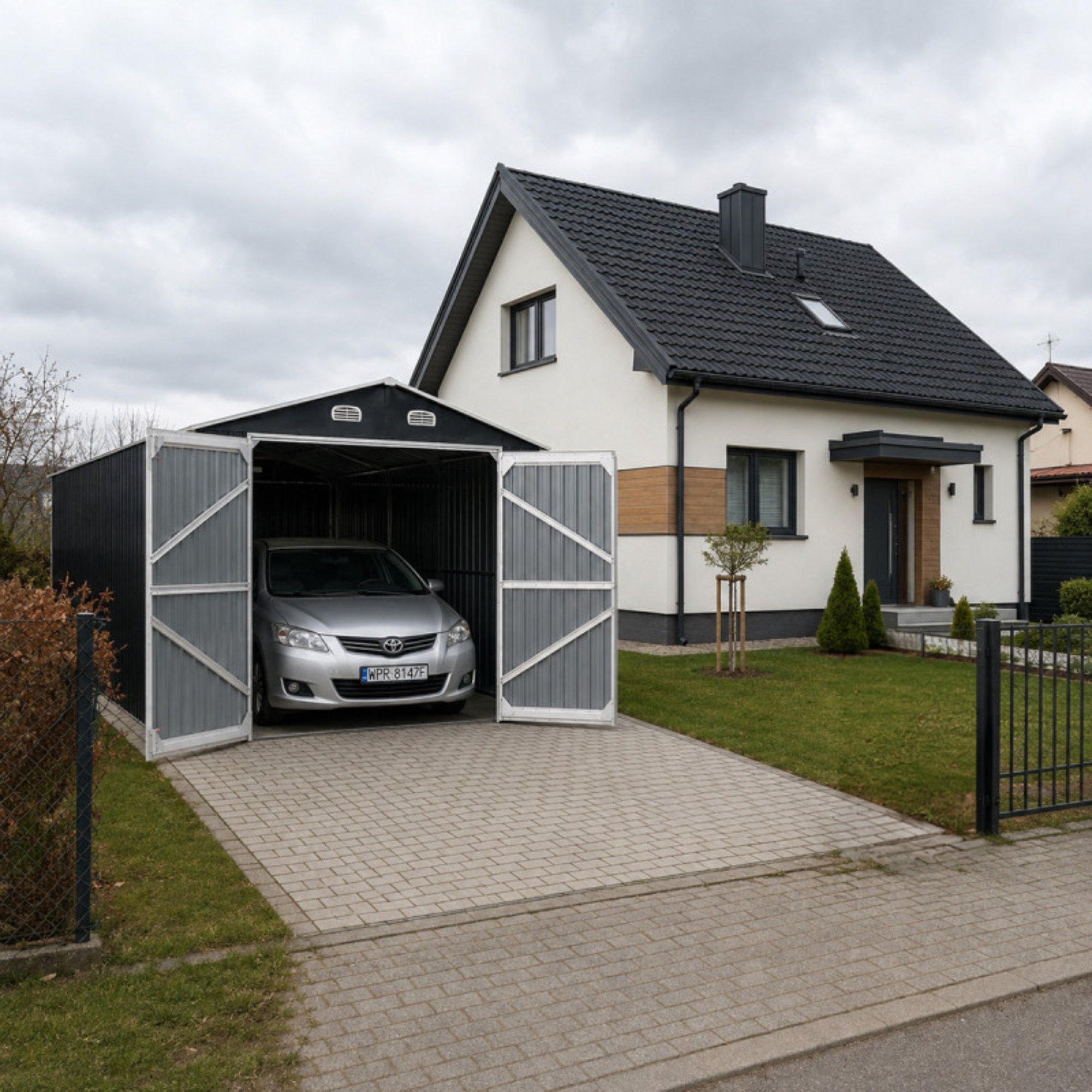Metalinis garažas su sandėliuku, 18 m2 3