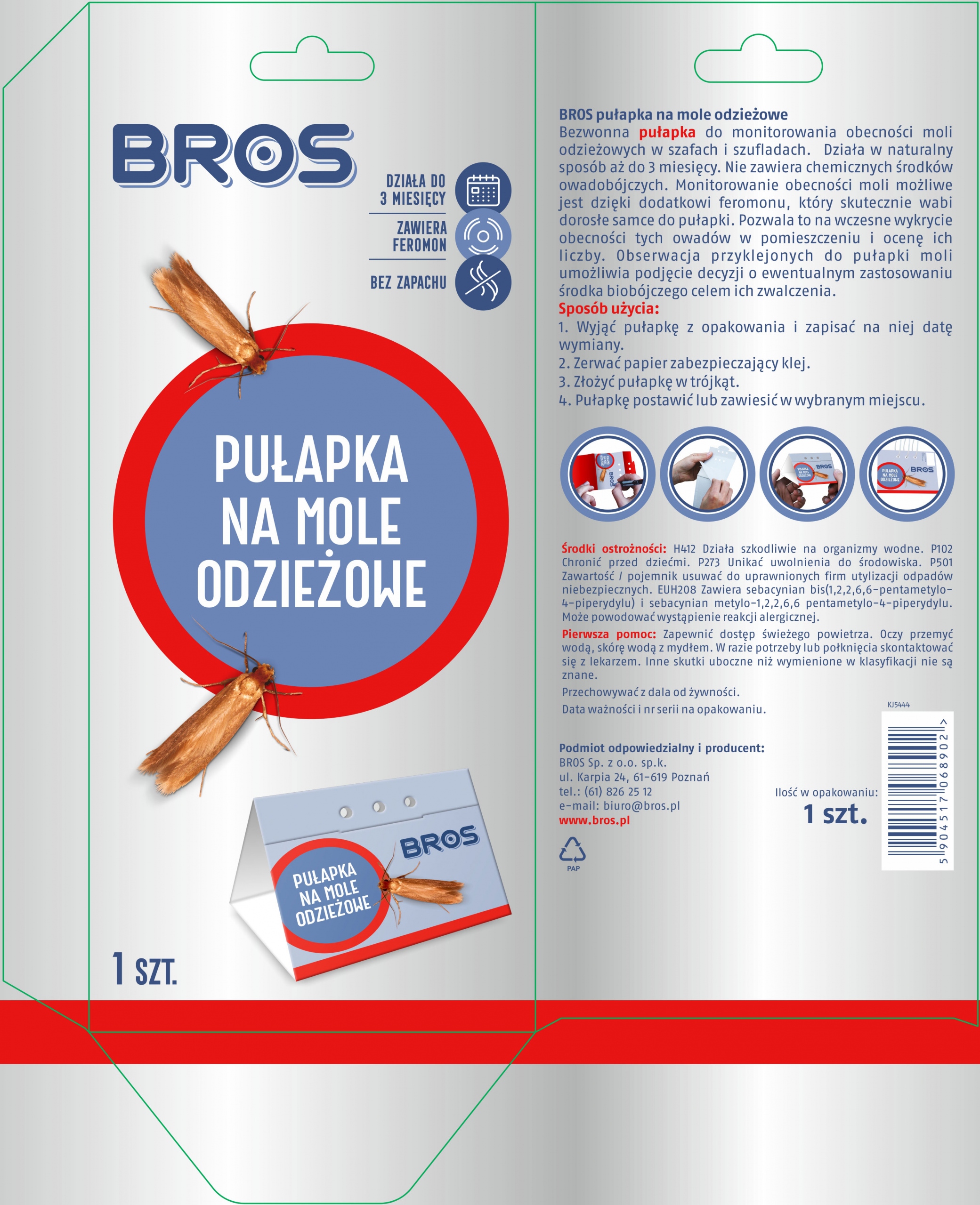 BROS spąstai drabužių kandims