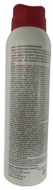 Bros uodai ir erkės maksimaliai 25 % deet 90 ml