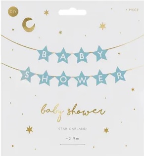 Popierinė virvelė baby shower, mėlyna, 2.9 m