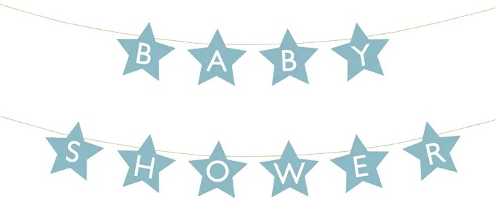 Popierinė virvelė baby shower, mėlyna, 2.9 m