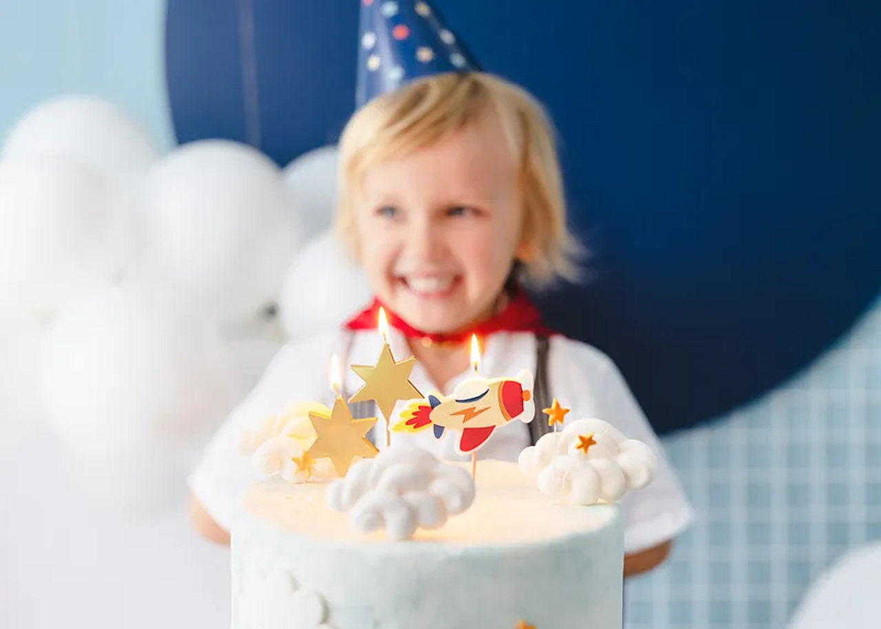 Birthday candles Airplane, 4.5-5 cm, mix (1 pkt / 3 pc.)