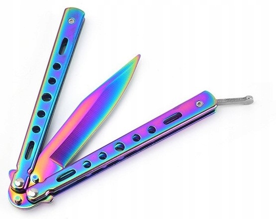 Drugelio treniruočių peilio ašmenys rainbow fade cs