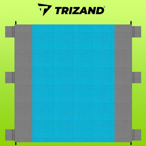 Turistinis kilimėlis trizand, 208x208 cm, mėlynas/pilkas, mėlynas 1