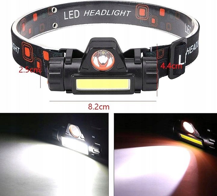 Galvos žibintuvėlis usb led