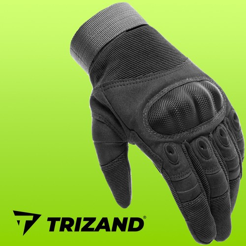 Juodos taktinės pirštinės xl trizand 21770