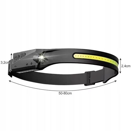 LED priekinis žibintas Trizand 21652 usb led