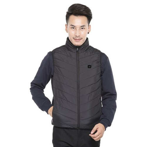 Juoda unisex šildoma liemenė m