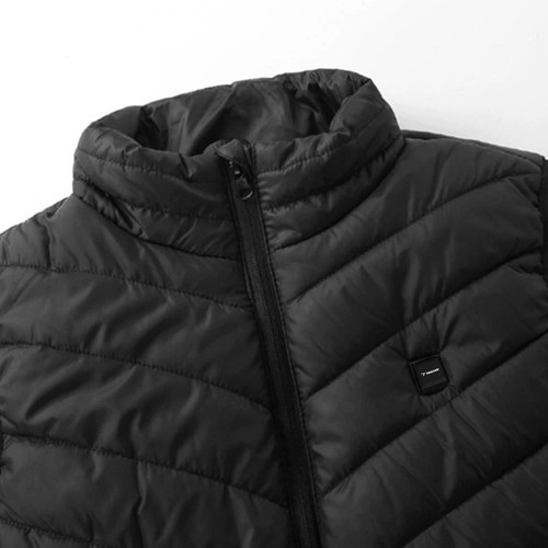 Juoda unisex šildoma liemenė m