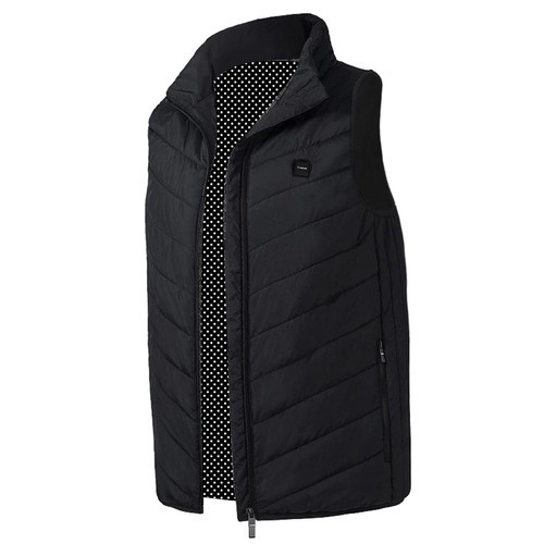 Juoda unisex šildoma liemenė m