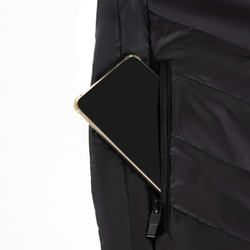 Juoda unisex šildoma liemenė m
