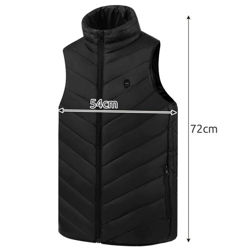 Juoda unisex šildoma liemenė m