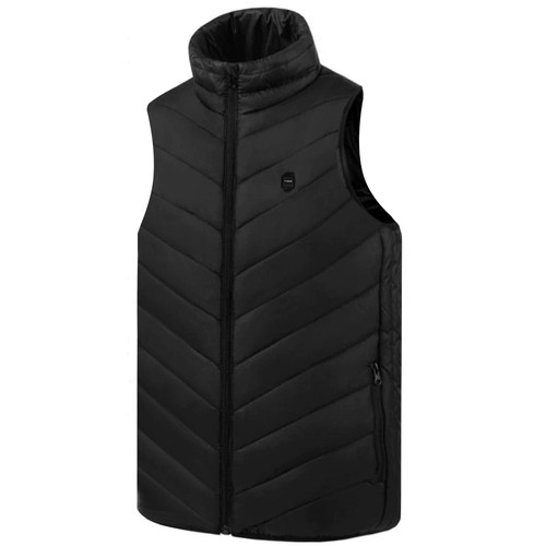 Juoda unisex šildoma liemenė m