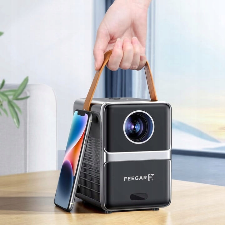 Mini projektorius led feegar 5g wifi and bluetooth 5.2 electric focus 200"