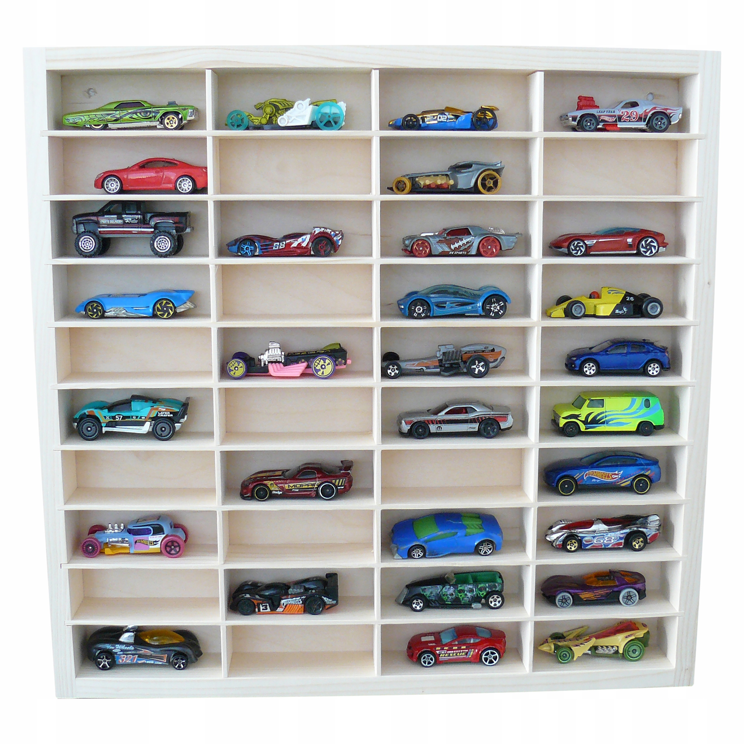 Medinė lentyna hot wheels automobiliams 40 skyrių natūrali naujovė !!!