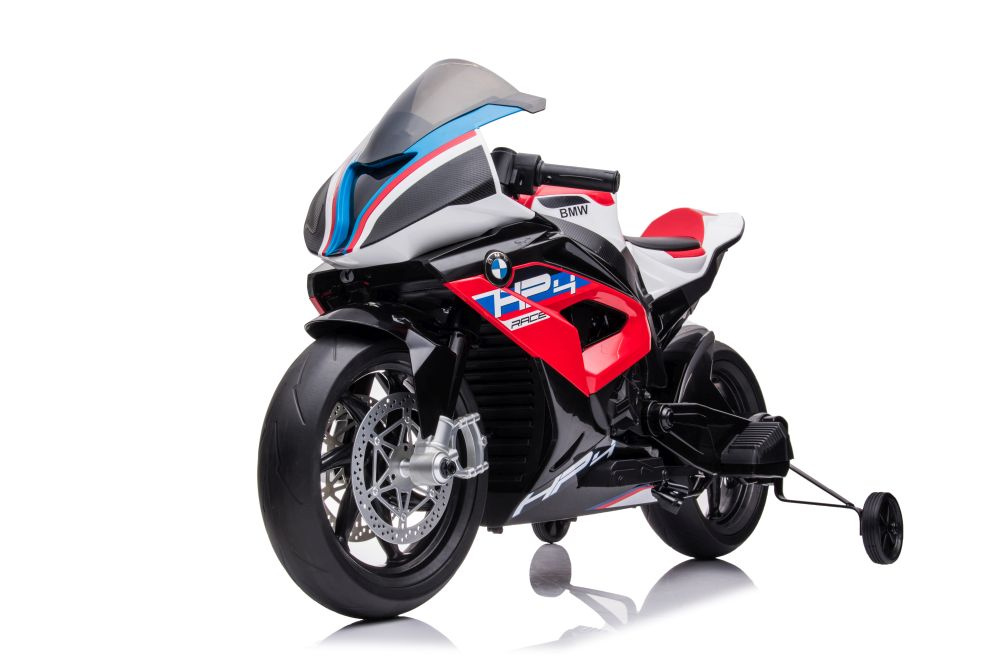 Akumuliatorinis vaikiškas motociklas lean toys bmw hp4 race jt5001, raudonas