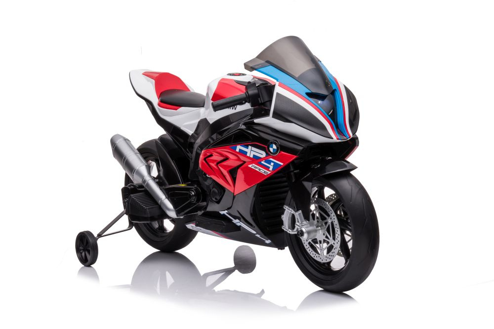 Akumuliatorinis vaikiškas motociklas lean toys bmw hp4 race jt5001, raudonas