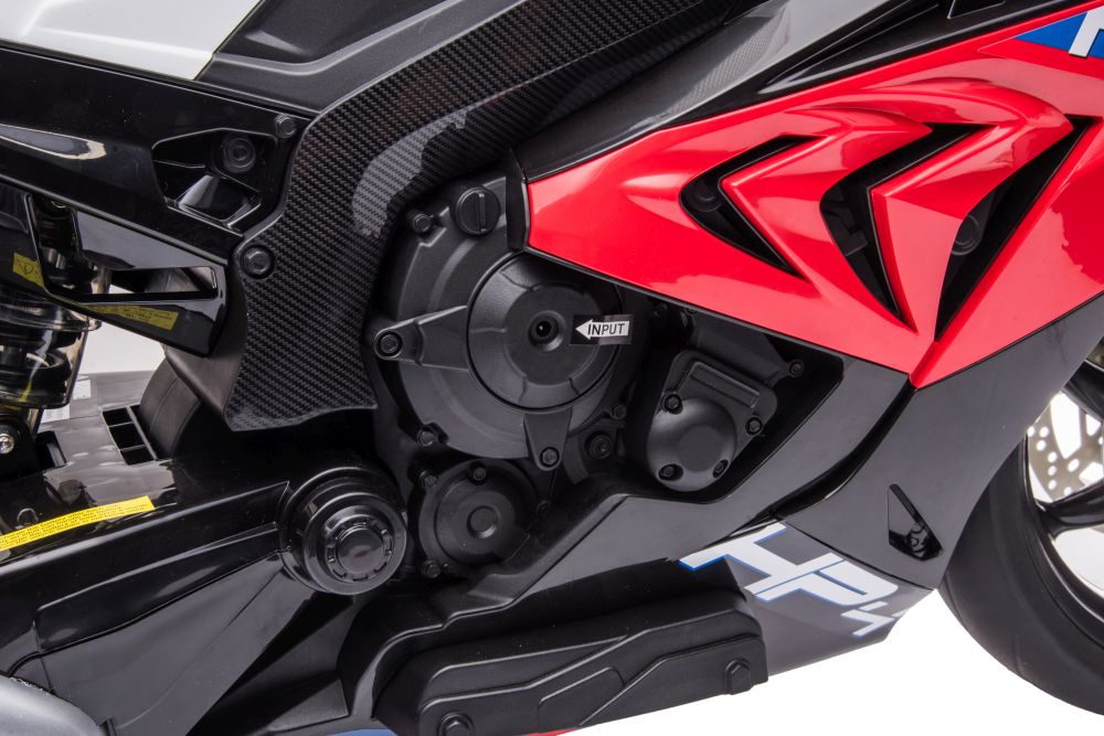 Akumuliatorinis vaikiškas motociklas lean toys bmw hp4 race jt5001, raudonas