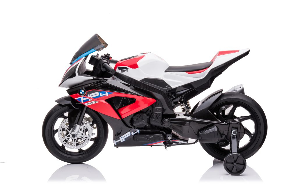 Akumuliatorinis vaikiškas motociklas lean toys bmw hp4 race jt5001, raudonas