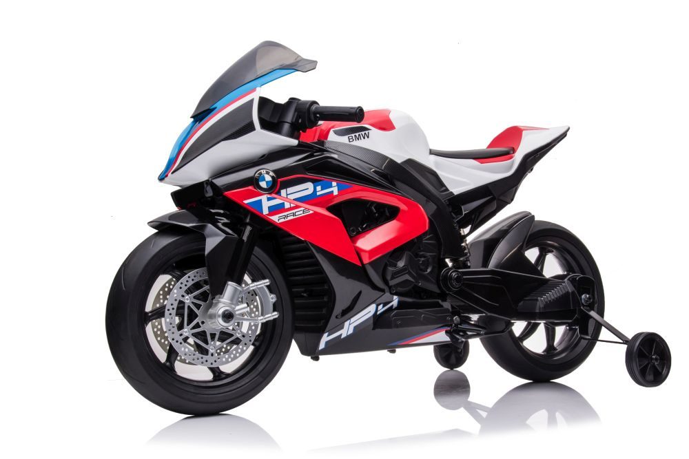 Akumuliatorinis vaikiškas motociklas lean toys bmw hp4 race jt5001, raudonas