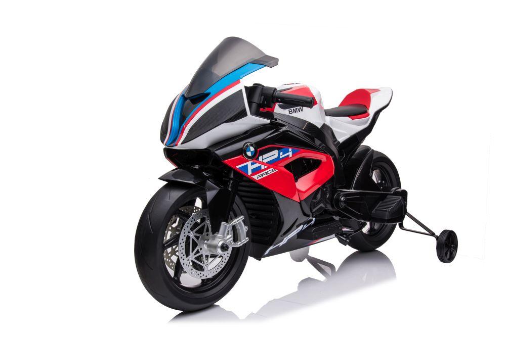 Akumuliatorinis vaikiškas motociklas lean toys bmw hp4 race jt5001, raudonas