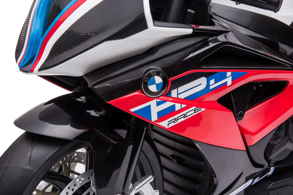 Akumuliatorinis vaikiškas motociklas lean toys bmw hp4 race jt5001, raudonas