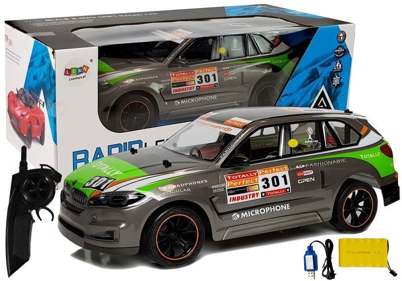 Sportinis automobilis valdomas nuotoliniu būdu rapid legend, pilka