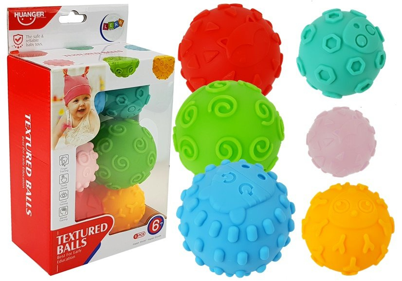 Skirtingų dydžių kamuoliukai lean toys, 6 vnt