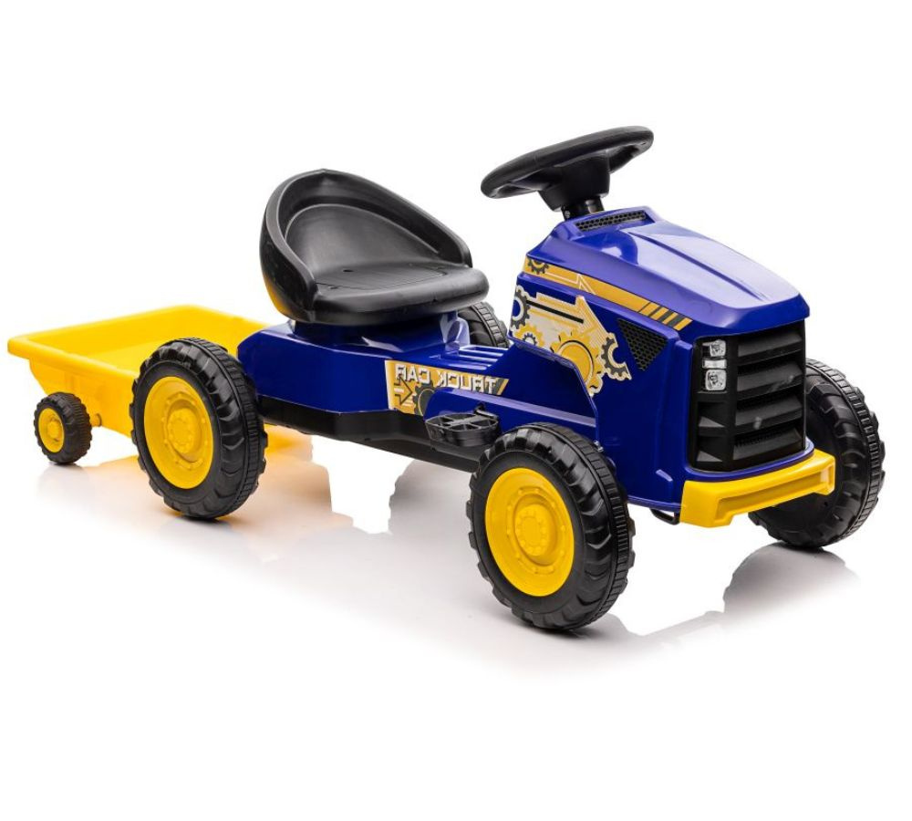 Minamas traktorius lean toys, mėlynas