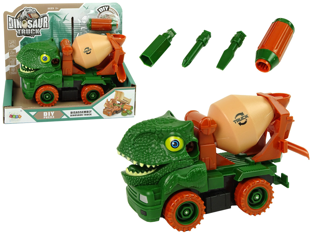 Surenkamas sunkvežimis dinosaur truck, žalias