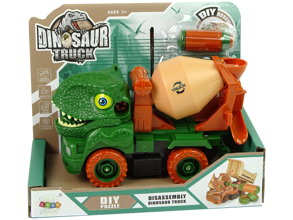 Surenkamas sunkvežimis dinosaur truck, žalias