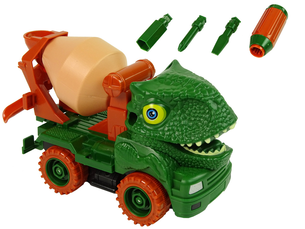 Surenkamas sunkvežimis dinosaur truck, žalias