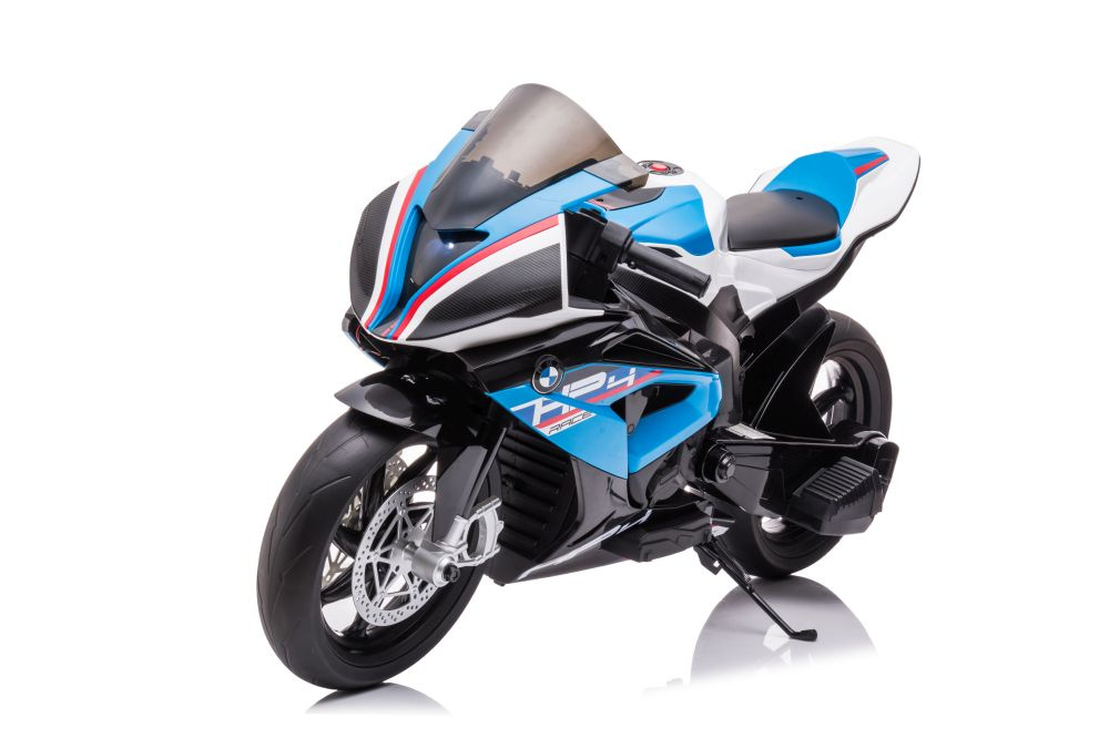 Akumuliatorinis vaikiškas motociklas lean toys bmw hp4 race jt5001, mėlynas