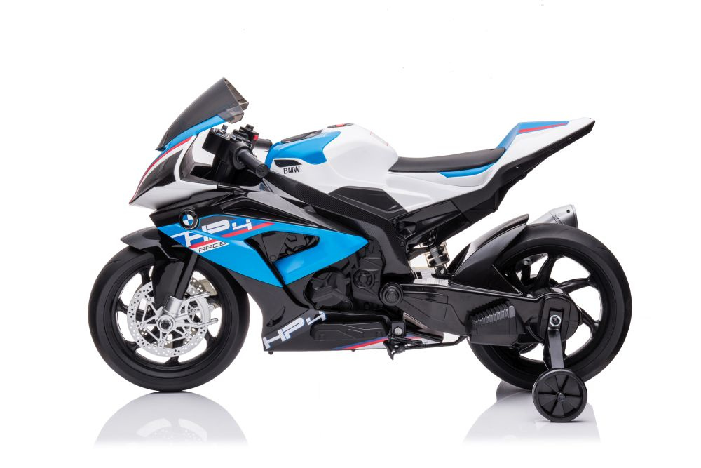 Akumuliatorinis vaikiškas motociklas lean toys bmw hp4 race jt5001, mėlynas