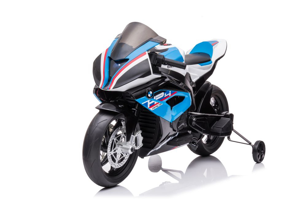 Akumuliatorinis vaikiškas motociklas lean toys bmw hp4 race jt5001, mėlynas