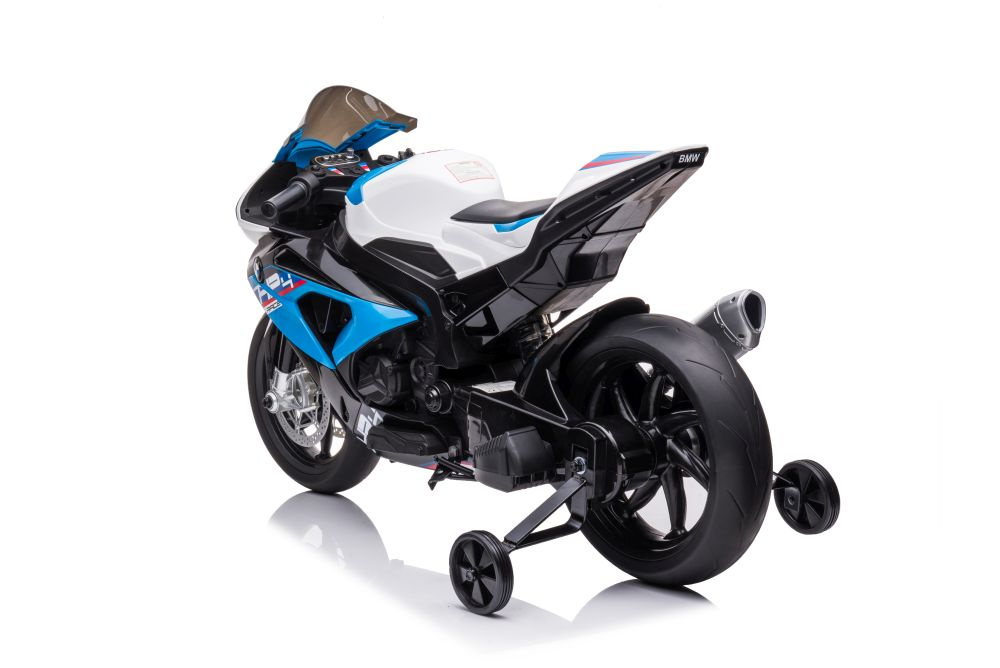 Akumuliatorinis vaikiškas motociklas lean toys bmw hp4 race jt5001, mėlynas