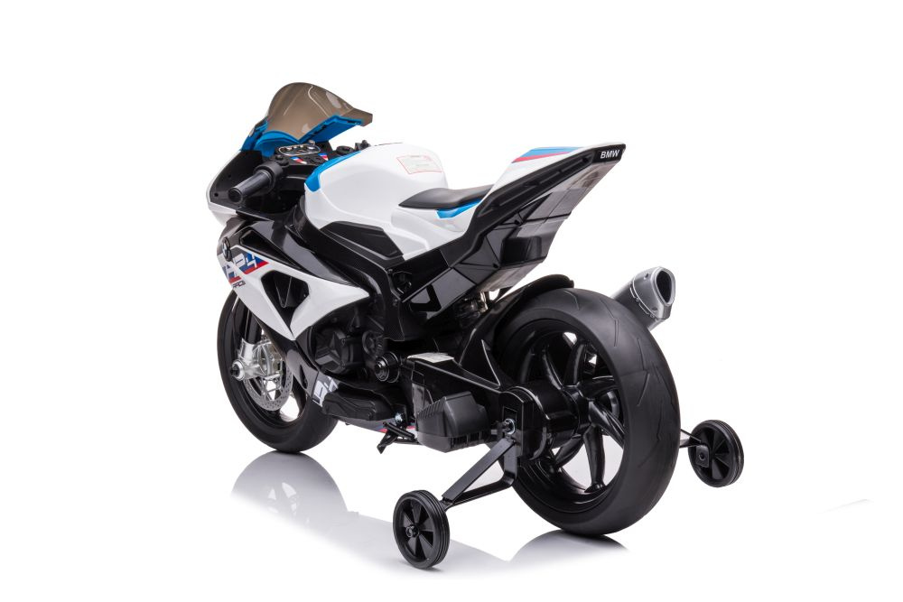 Akumuliatorinis vaikiškas motociklas lean toys bmw hp4 race jt5001, baltas