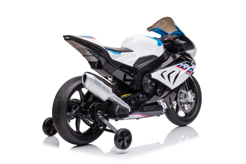Akumuliatorinis vaikiškas motociklas lean toys bmw hp4 race jt5001, baltas