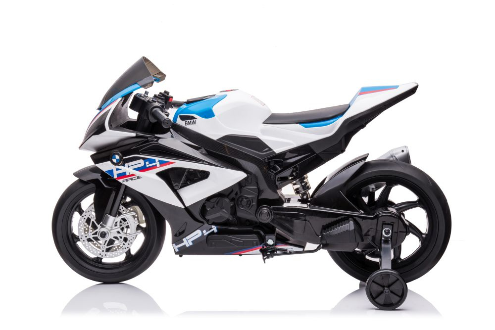 Akumuliatorinis vaikiškas motociklas lean toys bmw hp4 race jt5001, baltas