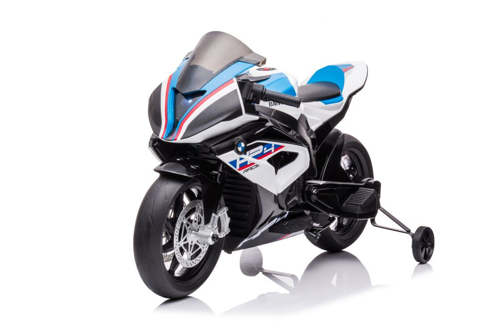 Akumuliatorinis vaikiškas motociklas lean toys bmw hp4 race jt5001, baltas