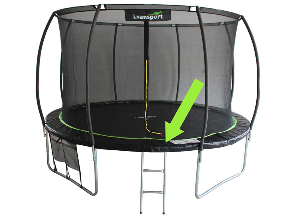 Batuto spyruoklių apsauga lean sport max 183 cm, juoda/žalia