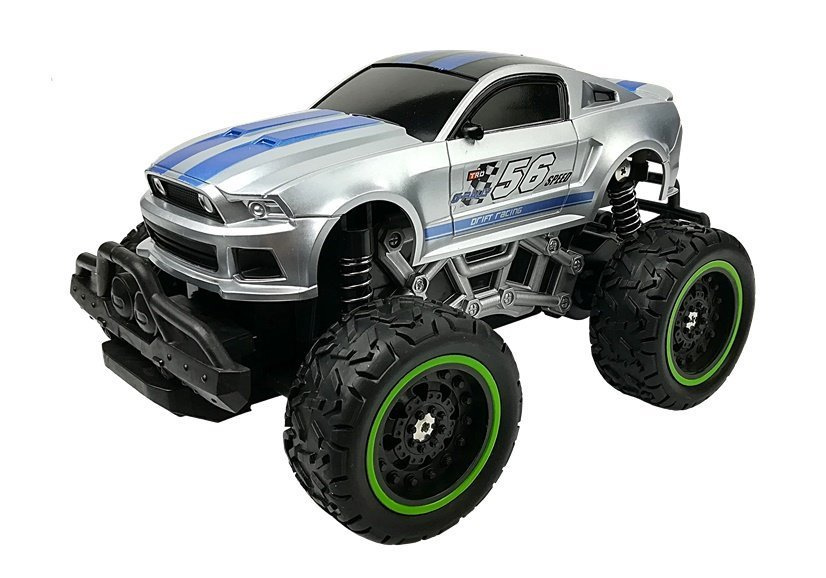 Cliber r/c nuotoliniu būdu valdomas automobilis su aukštais sidabro spalvos ratais