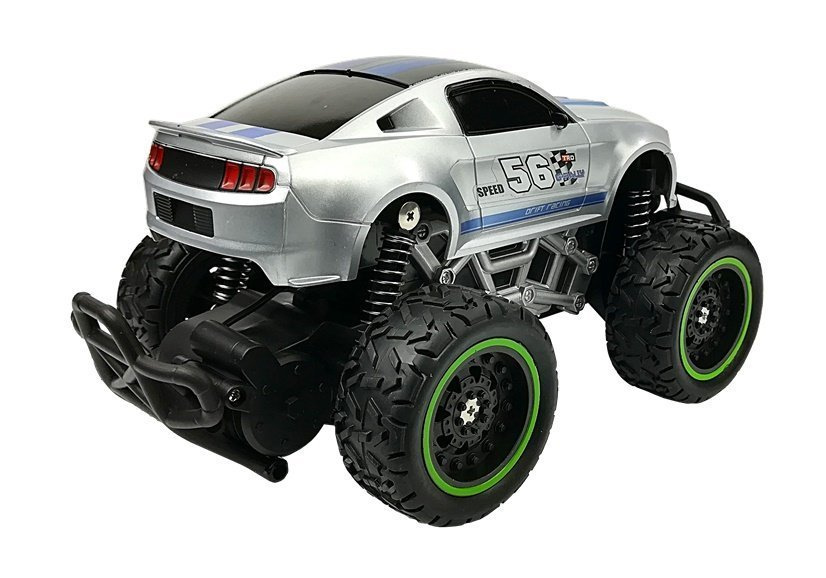 Cliber r/c nuotoliniu būdu valdomas automobilis su aukštais sidabro spalvos ratais