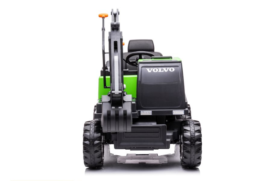 Vienvietis akumuliatorinis eskavatorius vaikams volvo dk-ve888 lean toys, žalias