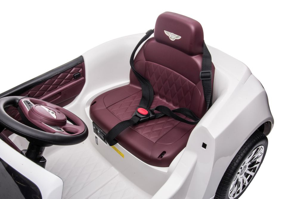 Vienvietis elektromobilis bentley mulsanne lean car, baltas