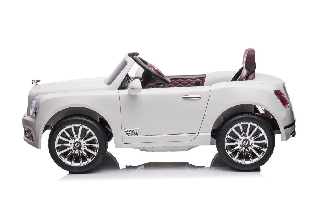 Vienvietis elektromobilis bentley mulsanne lean car, baltas