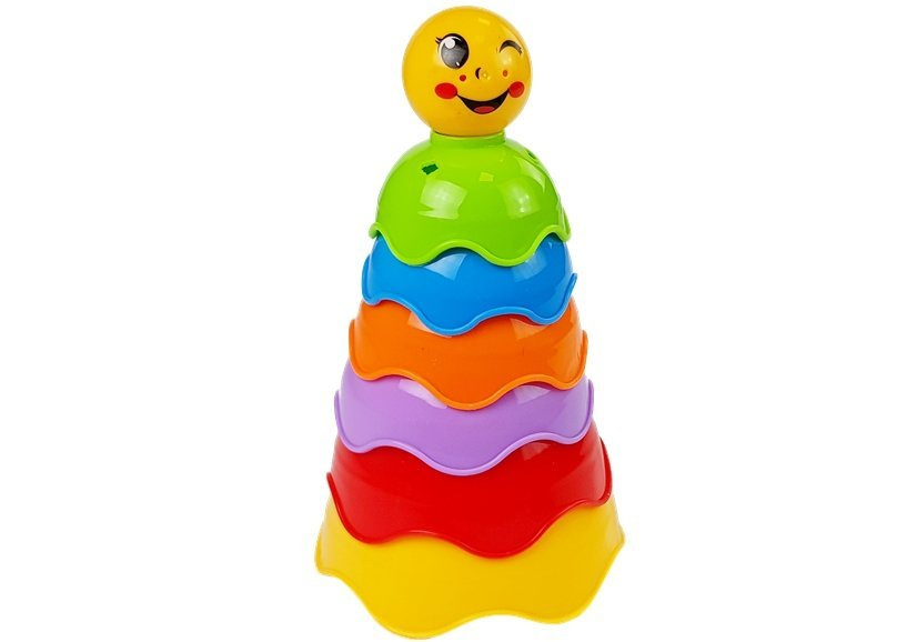 Sustatoma piramidė lean toys, įvairių spalvų