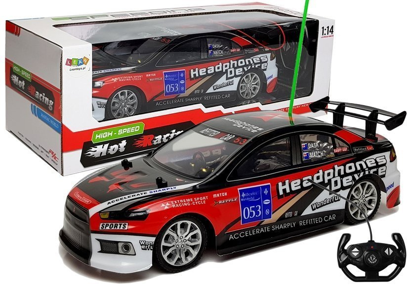 Lean toys sportinis automobilis nuotoliniu būdu valdomas r/c 27mhz raudonas