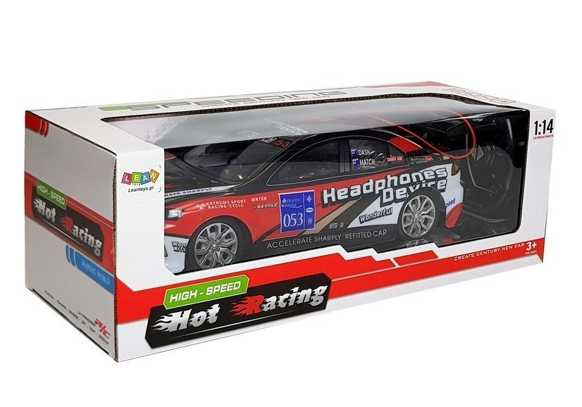 Lean toys sportinis automobilis nuotoliniu būdu valdomas r/c 27mhz raudonas