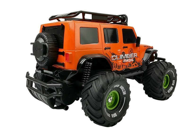 Nuotoliu valdomas visureigis lean toys r/c jeep orange 2.4g